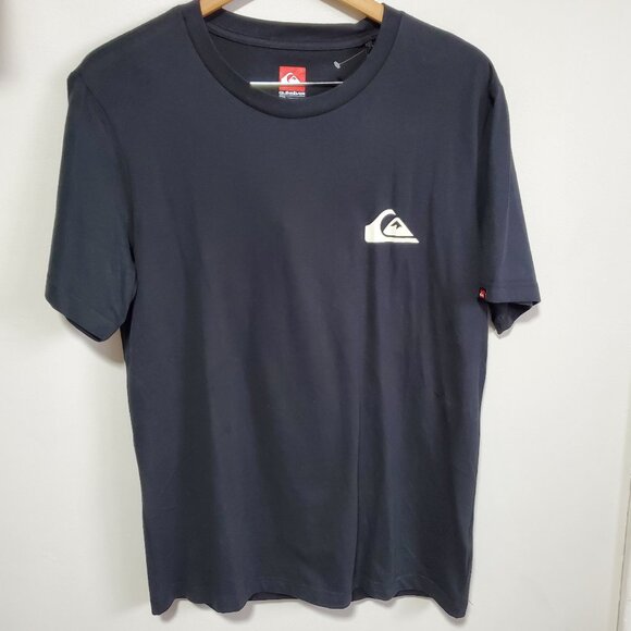 QUIKSILVER NWT Simple Pleasures T-Shirt SS Crewneck Cotton Black Men's Medium - Picture 2 of 11